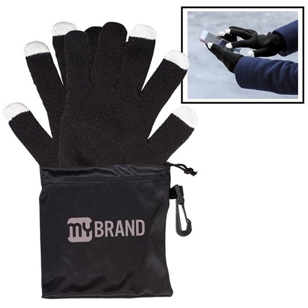 Main Product Image for Touchscreen-Friendly Gloves In Pouch