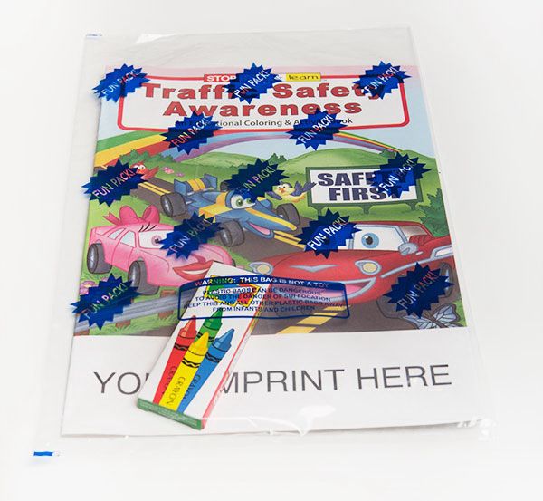 Main Product Image for Traffic Safety Awareness Coloring Book Fun Pack USA Made