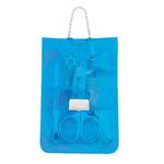 Translucent 5-Piece Manicure Pouch - Translucent Blue