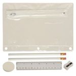 Translucent Deluxe School Kit - Imprinted Contents - Translucent Clear
