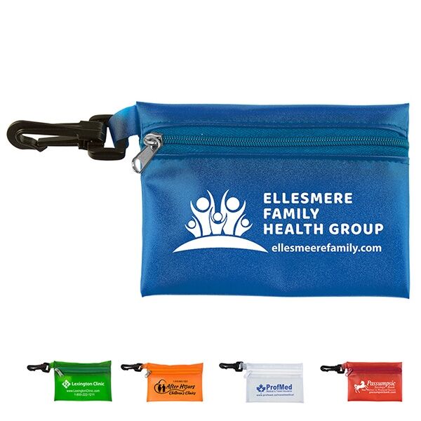 Main Product Image for Custom Translucent Zipper Storage Pouch & Plastic Hook | Bali