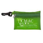 Translucent Zipper Storage Pouch with Plastic Hook - Trans Lime