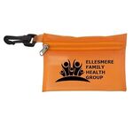 Translucent Zipper Storage Pouch with Plastic Hook - Trans Orange