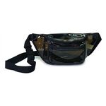 Buy Custom Printed Transparent Black 3-Zipper Fanny Pack