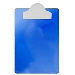 Transparent Clipboard W Round Top Clip - Transparent Blue