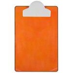 Transparent Clipboard W Round Top Clip - Transparent Orange