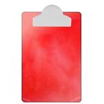 Transparent Clipboard W Round Top Clip - Transparent Red