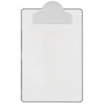 Transparent Clipboard W Round Top Clip - White