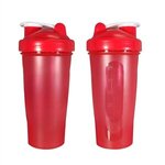Transparent Fitness Shaker Bottle - Red