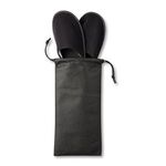 Travel Slippers in Pouch - Black
