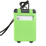 Travel Tote Luggage Tag - Bright Green