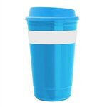 Traveler - 16 oz. Insulated Cup with Silicone Grip - Cyan