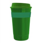 Traveler - 16 oz. Insulated Cup with Silicone Grip - Green