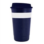 Traveler - 16 oz. Insulated Cup with Silicone Grip - Metallic Navy Blue