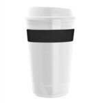 Traveler - 16 oz. Insulated Cup with Silicone Grip - White