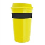 Traveler - 16 oz. Insulated Cup with Silicone Grip - Yellow