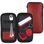 TravPouch Plus Cell Phone Charger Travel Kit - Red-black