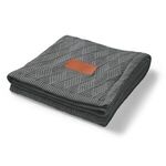 Trellis Knit Blanket - Chrcoal Heather