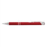 Tres-Chic Ballpoint Pen w/ Silver Trim - Bright Red