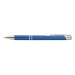Tres-Chic Ballpoint Pen w/ Silver Trim - Ocean Blue