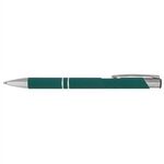 Tres-Chic Softy - Laser Engraved - Metal Pen - Dark Green-silver