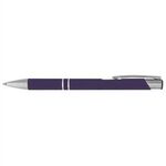 Tres-Chic Softy - Laser Engraved - Metal Pen - Dark Purple-silver