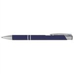 Tres-Chic Softy - Laser Engraved - Metal Pen - Navy Blue-silver