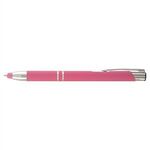 Tres-Chic Softy  Stylus - ColorJet - Full-Color Metal Pen - Pink-silver