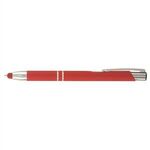 Tres-Chic Softy  Stylus - ColorJet - Full-Color Metal Pen - Red-silver