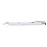 Tres-Chic Softy  Stylus - ColorJet - Full-Color Metal Pen - White-silver