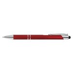 Tres-Chic w/Stylus - ColorJet - Full Color Metal Pen - Dark Red-silver