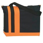 Tri-Band Tote Bag - Black with Orange