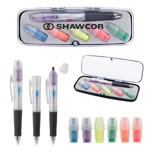 Main Product Image for TRI-COLOR PEN AND HIGHLIGHTER SET
