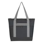 Tri-Color Tote Bag - Black Black Gray