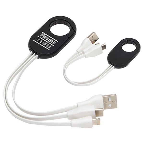 Main Product Image for Triad 3-in-1 Charging Cable with Carabiner Clip