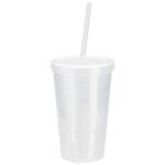 Trifecta 16 oz Tumbler with Lid  Straw - Clear