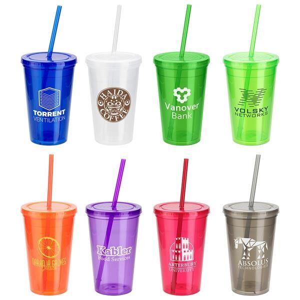 Main Product Image for Marketing Trifecta 16 Oz Tumbler With Lid Straw