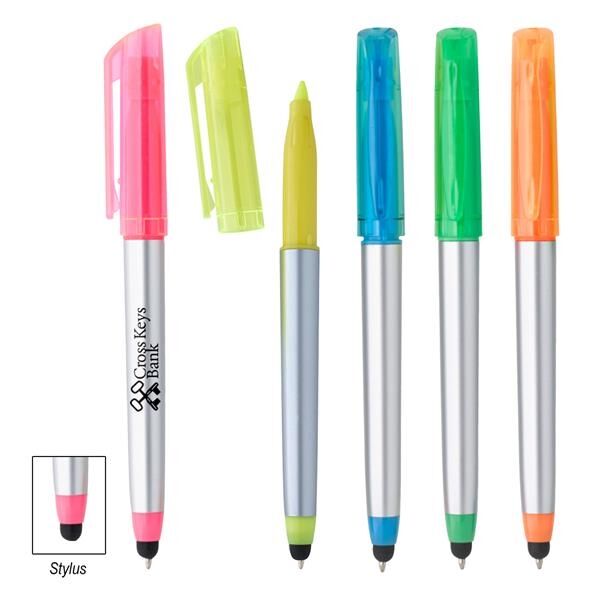 Main Product Image for Custom Printed Trilogy Highlighter Stylus Pen