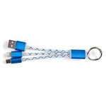 Trio Metallic Cross Ribbon Cables - Blue