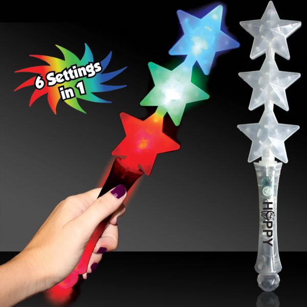 Main Product Image for Light Up Wand - Triple Star LED Glow