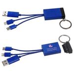 Triplet 3-in-1 Charging Cable with Screen Cleaner - Medium Blue