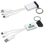 Triplet 3-in-1 Charging Cable with Screen Cleaner - Medium White
