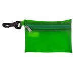 "Troutdale" - 13 Piece First Aid Kit Zipper Pouch - Trans Green