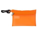 "Troutdale" - 13 Piece First Aid Kit Zipper Pouch - Trans Orange