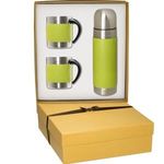 Tuscany (TM) Coffee Cup and Thermos Set - Lime Green
