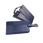 Tuscany (TM) Duo-Textured Luggage Tag - Navy