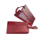 Tuscany (TM) Duo-Textured Luggage Tag - Red