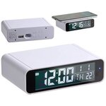 Twilight Digital Alarm Clock with 5W Wireless Charger - Medium White
