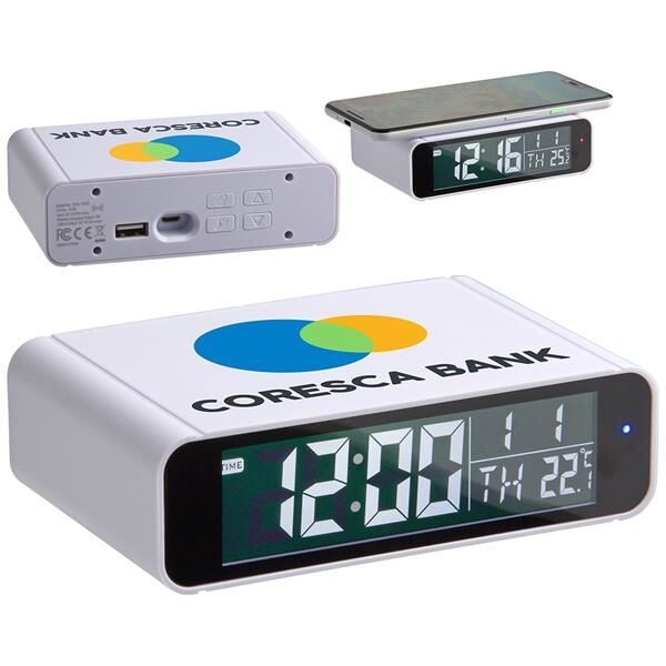 Main Product Image for Marketing Twilight Digital Alarm Clock With 5w Wireless Charger
