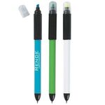 Twin-Write Pen With Highlighter - Green